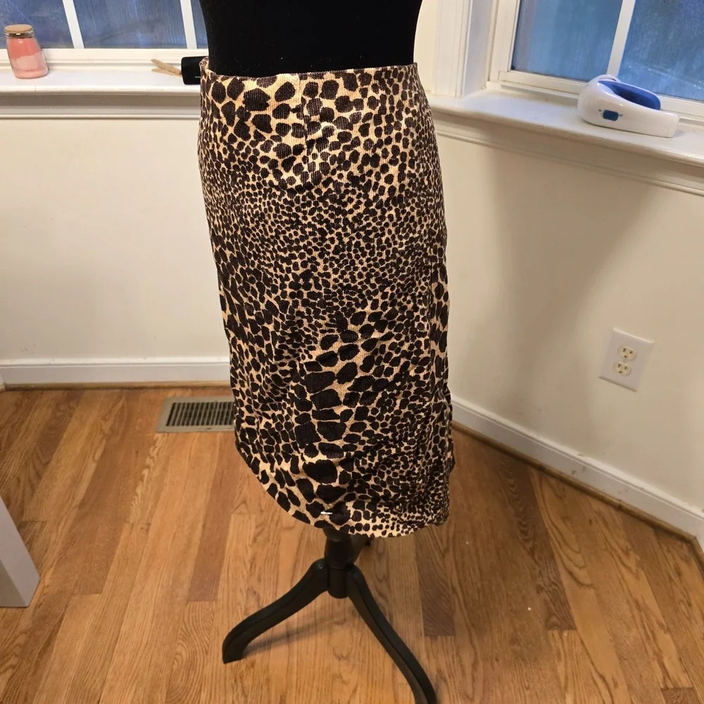 Trina Turk Los Angeles Leopard Print Skirt Womens Size‎ 10 Lined